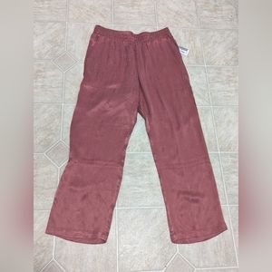 NWT! Soft surroundings Lumi pull on wide leg Marsala PANTS Marsala M 10/12